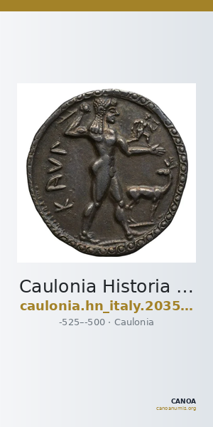 Caulonia Historia Numorum Italy 2035-2036 — CANOA