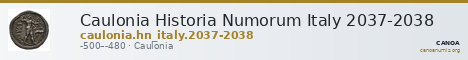 Caulonia Historia Numorum Italy 2037-2038 — CANOA