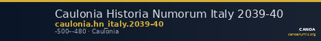 Caulonia Historia Numorum Italy 2039-40 — CANOA