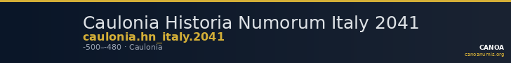 Caulonia Historia Numorum Italy 2041 — CANOA