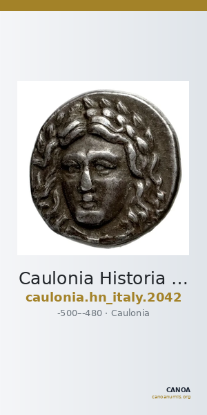 Caulonia Historia Numorum Italy 2042 — CANOA