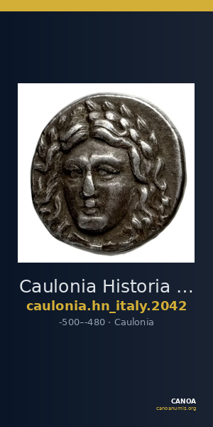Caulonia Historia Numorum Italy 2042 — CANOA