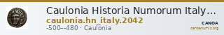 Caulonia Historia Numorum Italy 2042 — CANOA