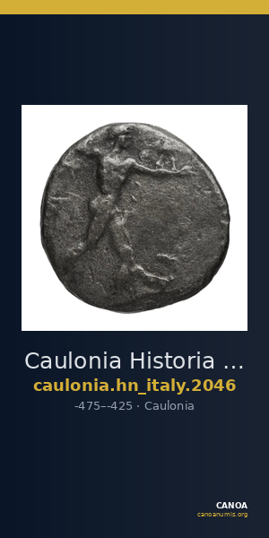 Caulonia Historia Numorum Italy 2046 — CANOA