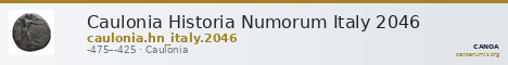 Caulonia Historia Numorum Italy 2046 — CANOA