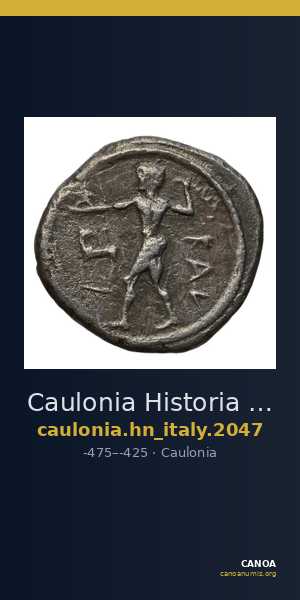 Caulonia Historia Numorum Italy 2047 — CANOA