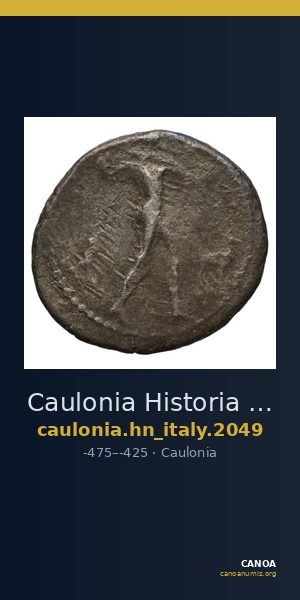 Caulonia Historia Numorum Italy 2049 — CANOA