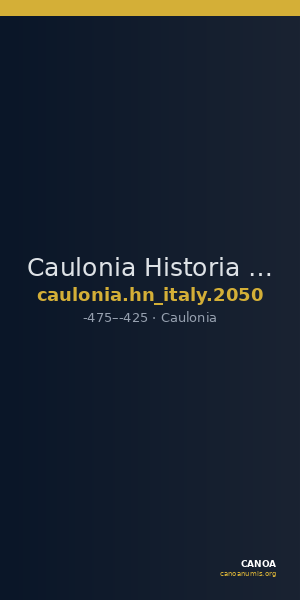 Caulonia Historia Numorum Italy 2050 — CANOA