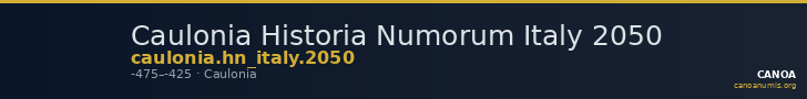 Caulonia Historia Numorum Italy 2050 — CANOA