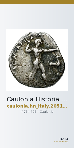 Caulonia Historia Numorum Italy 2051-2052 — CANOA