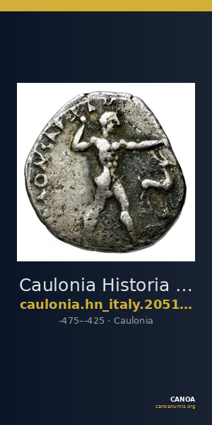 Caulonia Historia Numorum Italy 2051-2052 — CANOA