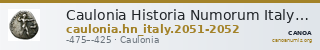 Caulonia Historia Numorum Italy 2051-2052 — CANOA