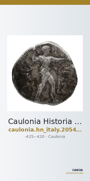 Caulonia Historia Numorum Italy 2054-2055 — CANOA