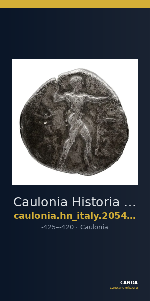 Caulonia Historia Numorum Italy 2054-2055 — CANOA