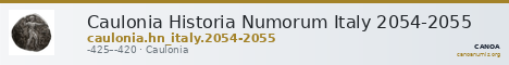 Caulonia Historia Numorum Italy 2054-2055 — CANOA