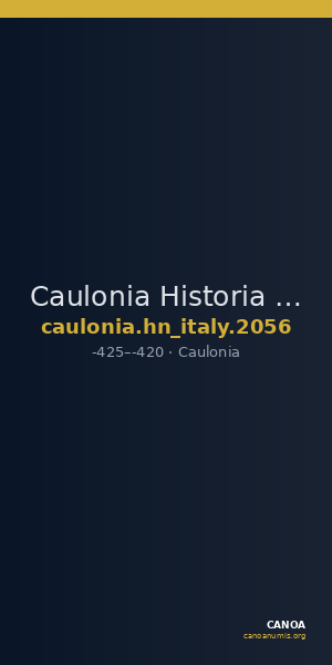 Caulonia Historia Numorum Italy 2056 — CANOA