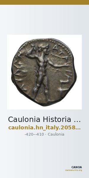 Caulonia Historia Numorum Italy 2058-2059 — CANOA
