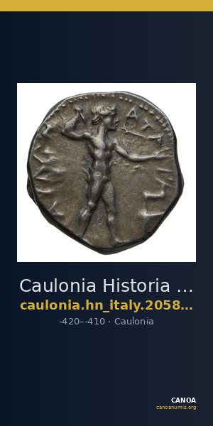 Caulonia Historia Numorum Italy 2058-2059 — CANOA