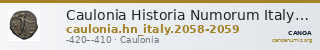Caulonia Historia Numorum Italy 2058-2059 — CANOA