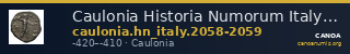 Caulonia Historia Numorum Italy 2058-2059 — CANOA