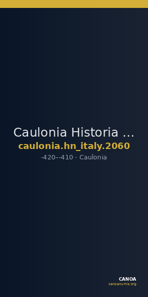 Caulonia Historia Numorum Italy 2060 — CANOA