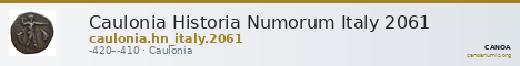 Caulonia Historia Numorum Italy 2061 — CANOA