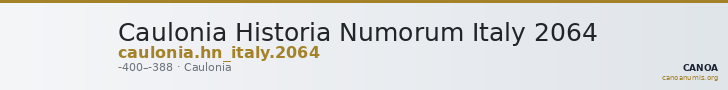Caulonia Historia Numorum Italy 2064 — CANOA