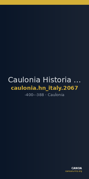 Caulonia Historia Numorum Italy 2067 — CANOA
