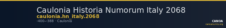 Caulonia Historia Numorum Italy 2068 — CANOA