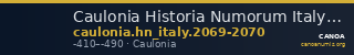 Caulonia Historia Numorum Italy 2069-2070 — CANOA