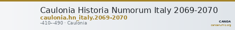 Caulonia Historia Numorum Italy 2069-2070 — CANOA