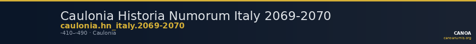 Caulonia Historia Numorum Italy 2069-2070 — CANOA
