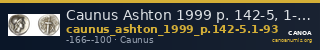 Caunus Ashton 1999 p. 142-5, 1-93 — CANOA