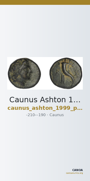 Caunus Ashton 1999 p. 151a — CANOA
