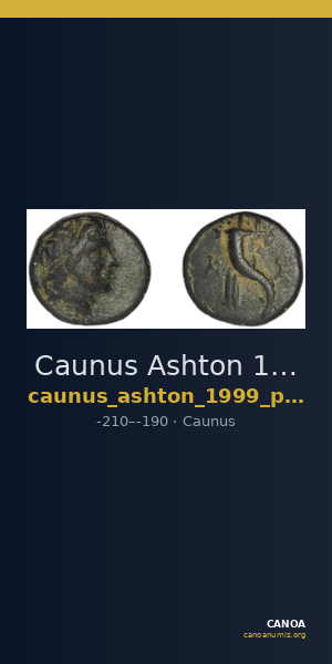 Caunus Ashton 1999 p. 151a — CANOA