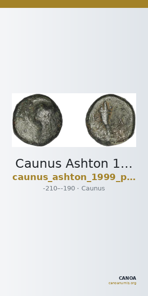 Caunus Ashton 1999 p. 152f — CANOA