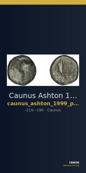 Caunus Ashton 1999 p. 152f — CANOA