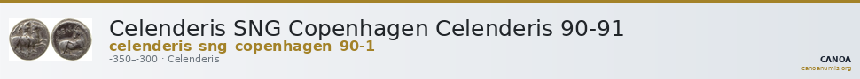 Celenderis SNG Copenhagen Celenderis 90-91 — CANOA