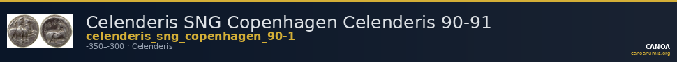 Celenderis SNG Copenhagen Celenderis 90-91 — CANOA