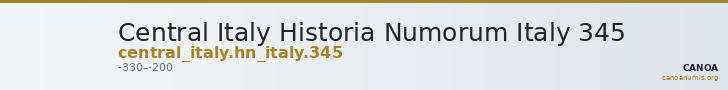 Central Italy Historia Numorum Italy 345 — CANOA