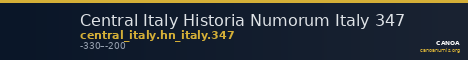 Central Italy Historia Numorum Italy 347 — CANOA