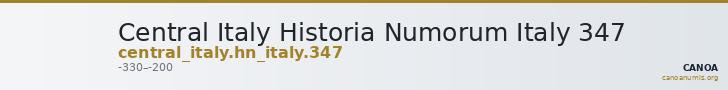 Central Italy Historia Numorum Italy 347 — CANOA