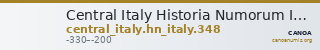 Central Italy Historia Numorum Italy 348 — CANOA