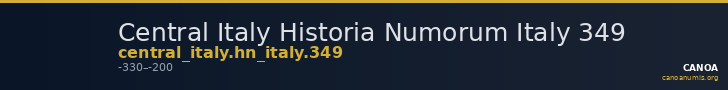 Central Italy Historia Numorum Italy 349 — CANOA