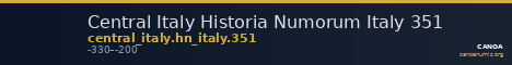 Central Italy Historia Numorum Italy 351 — CANOA