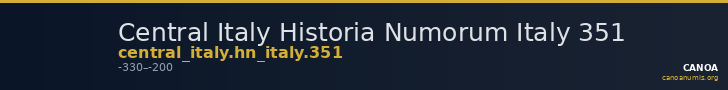 Central Italy Historia Numorum Italy 351 — CANOA