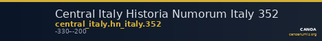 Central Italy Historia Numorum Italy 352 — CANOA