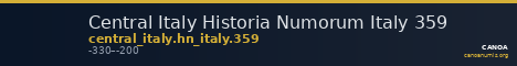 Central Italy Historia Numorum Italy 359 — CANOA