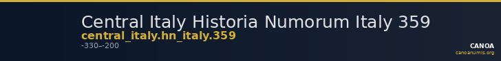 Central Italy Historia Numorum Italy 359 — CANOA
