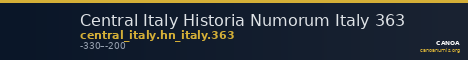 Central Italy Historia Numorum Italy 363 — CANOA